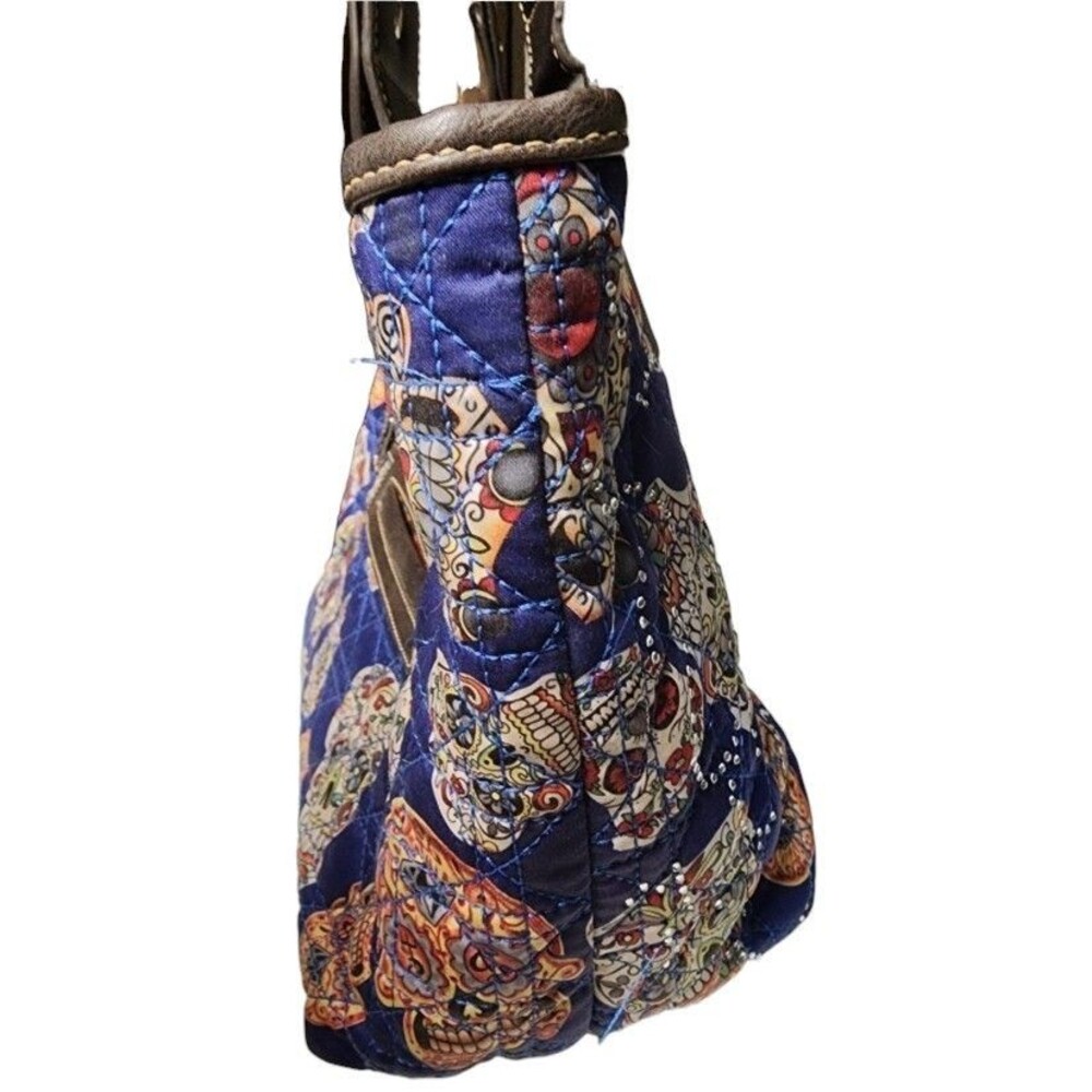 Montana West Sugar Skull Quilted Embellished Tote - Picture 5 of 14